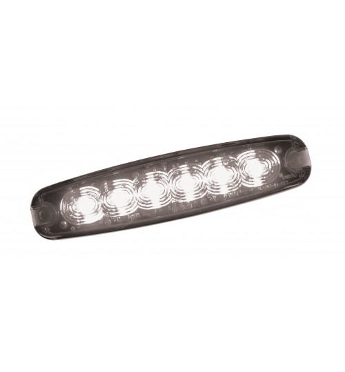 White 6 LED Warning Light LED26W